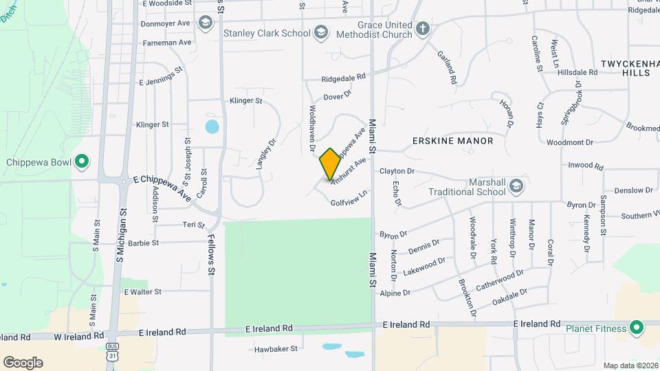 814 Amhurst Ave Map and Location Details