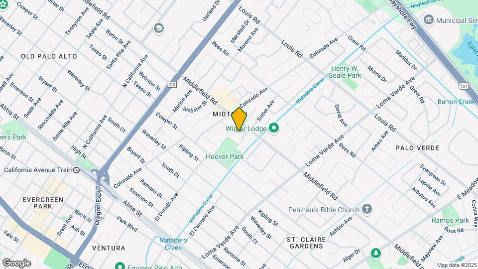 2850 Middlefield Rd Map and Location Details