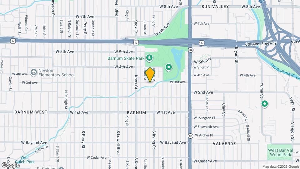 3310 W 3rd Ave Map and Location Details
