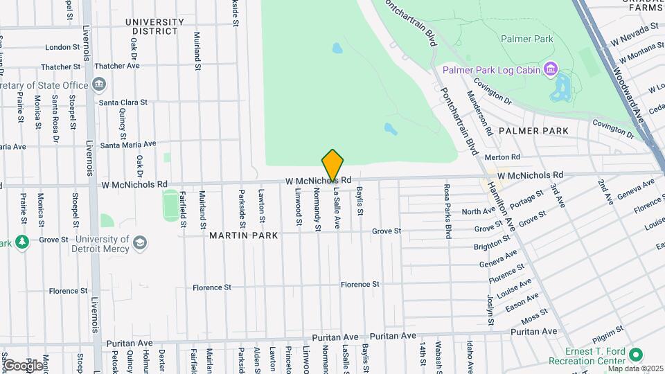 2501 W McNichols Rd Map and Location Details