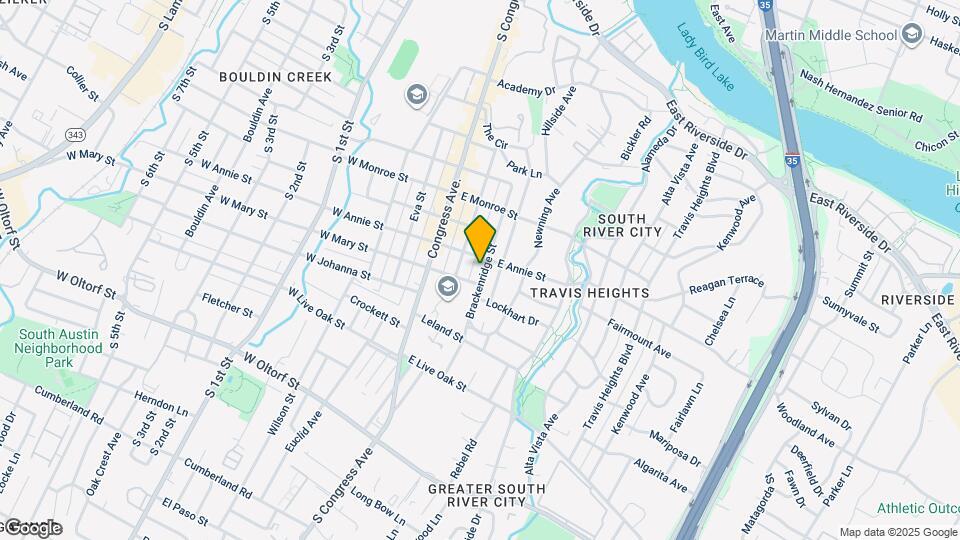 1804 Brackenridge St Map and Location Details