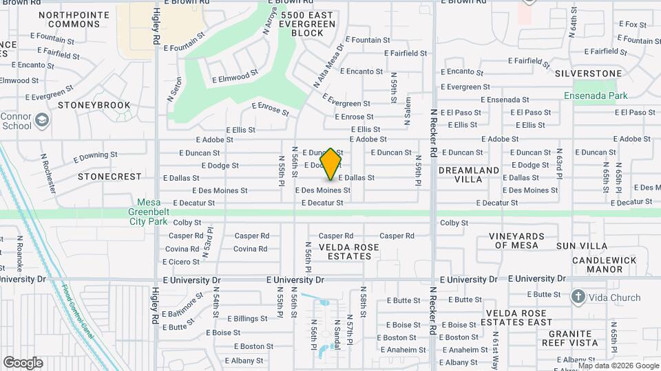 5706 E Des Moines St Map and Location Details