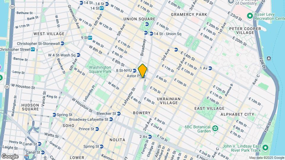Astor Place Mapa y Detalles de la Ubicación