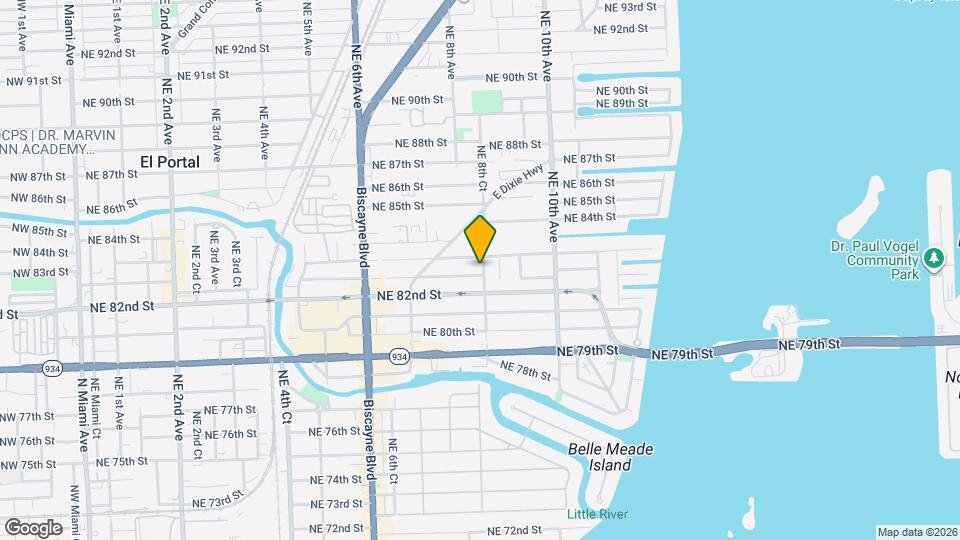 8250 NE 8th Ct Map and Location Details