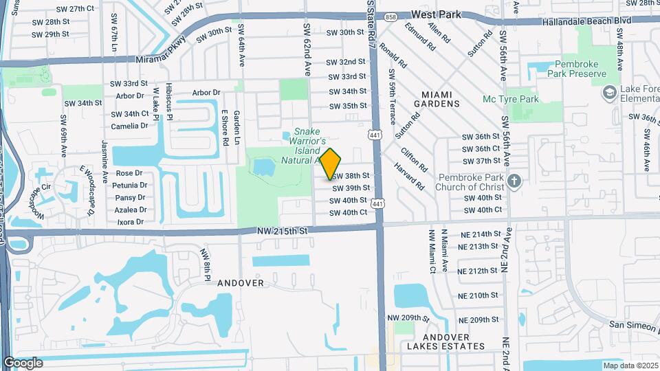 6121 SW 39th St Map and Location Details