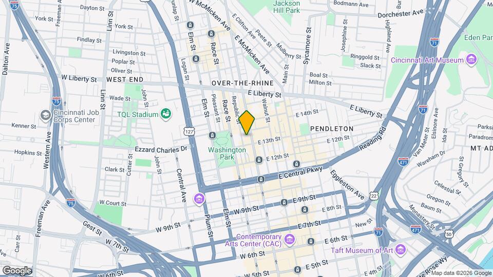 1311 Vine St Mapa y Detalles de la Ubicación