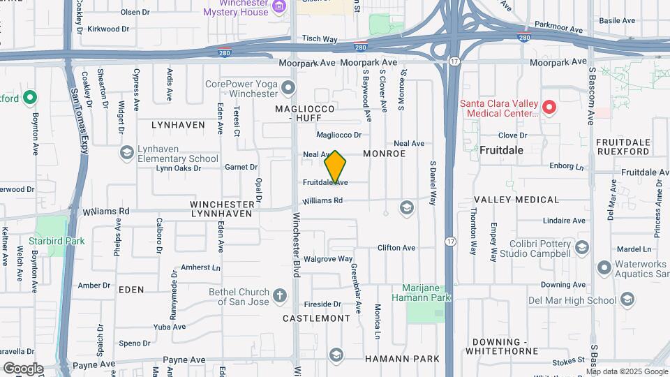 2996 Fruitdale Ave, Unit Rear Unit Map and Location Details