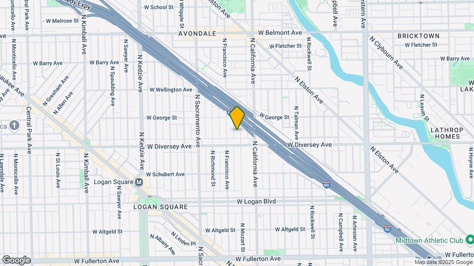 2824 N Mozart St Map and Location Details
