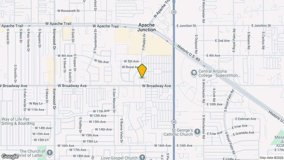 743 S Del Rio Ct Mapa y Detalles de la Ubicación