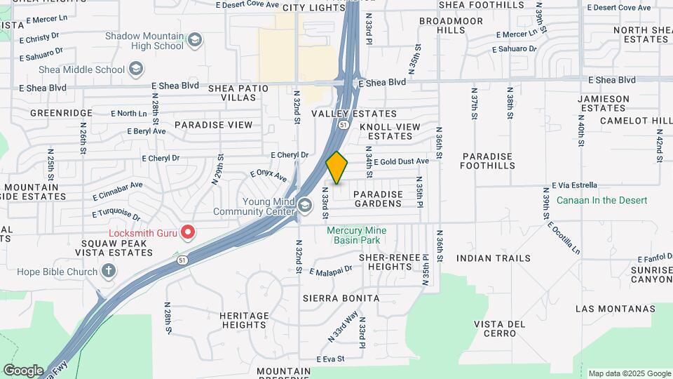 10008 N 33rd Pl Mapa y Detalles de la Ubicación
