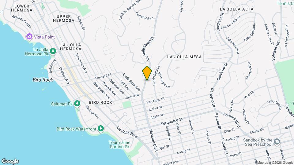 5455 La Jolla Mesa Dr Map and Location Details