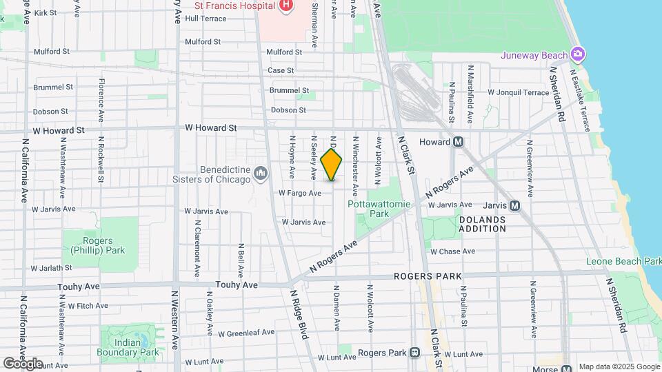 7422 N Damen Ave Map and Location Details