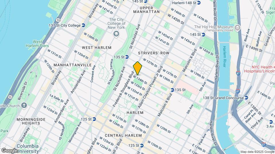 245 W 134th St Map and Location Details
