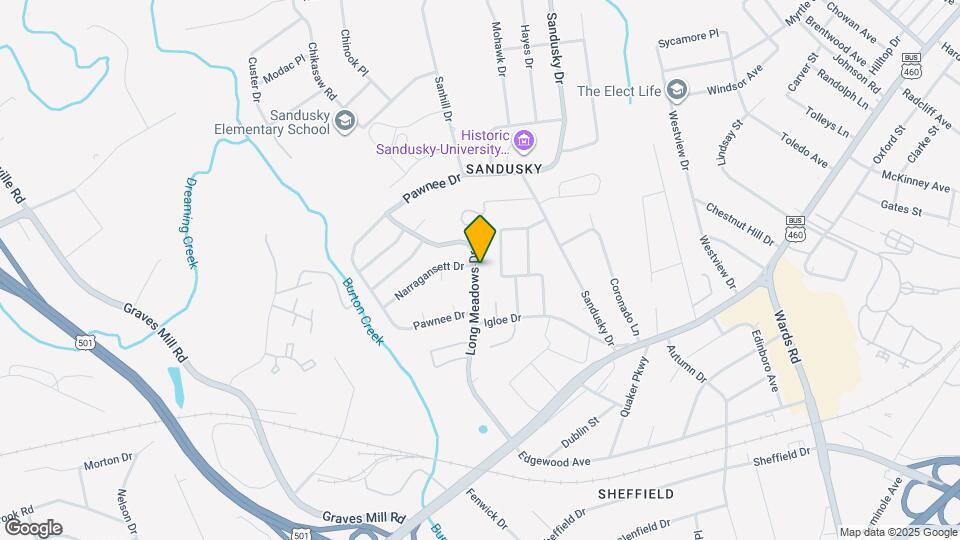 1104 Long Meadows Dr Map and Location Details