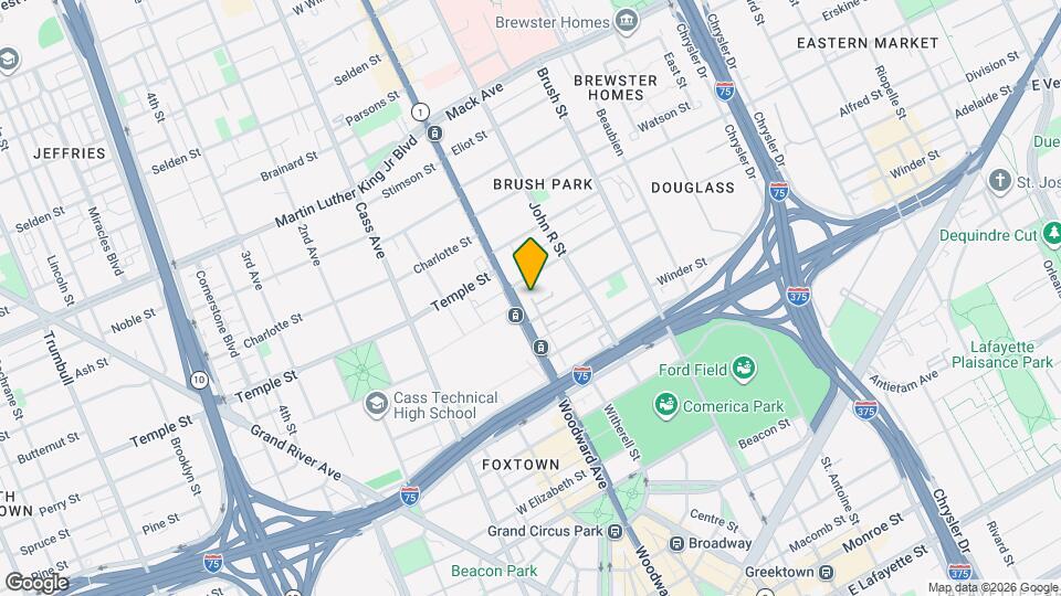 2644 Woodward Ave Map and Location Details