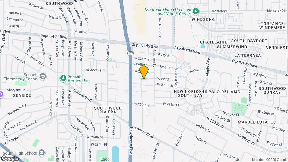 3642 W 227th Pl Mapa y Detalles de la Ubicación