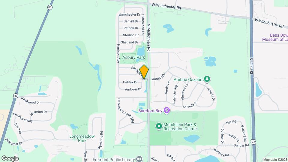 1101 Andover Dr Map and Location Details