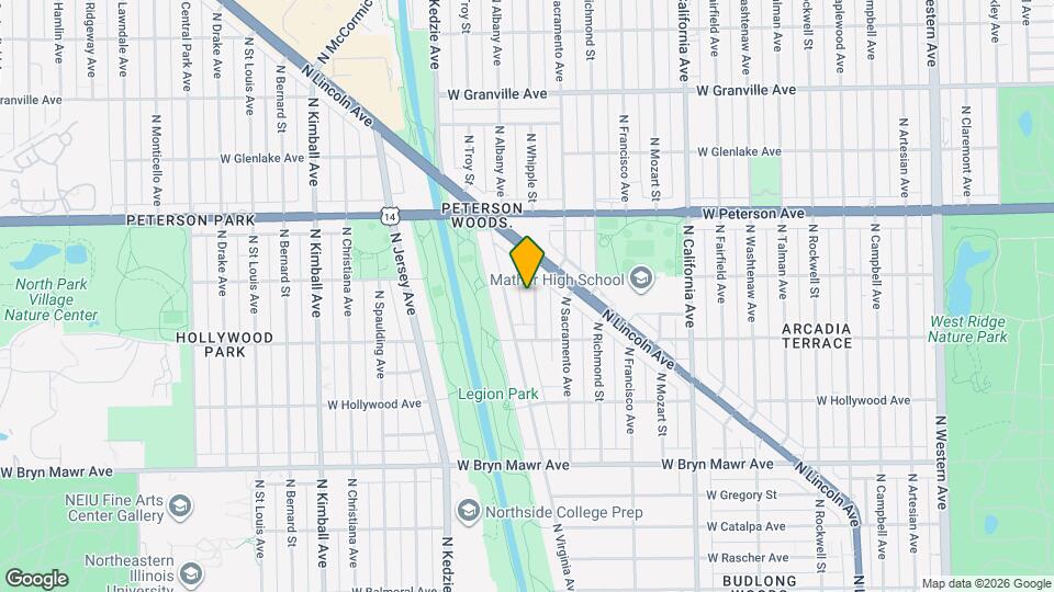 5848 N Whipple St, Unit G Map and Location Details