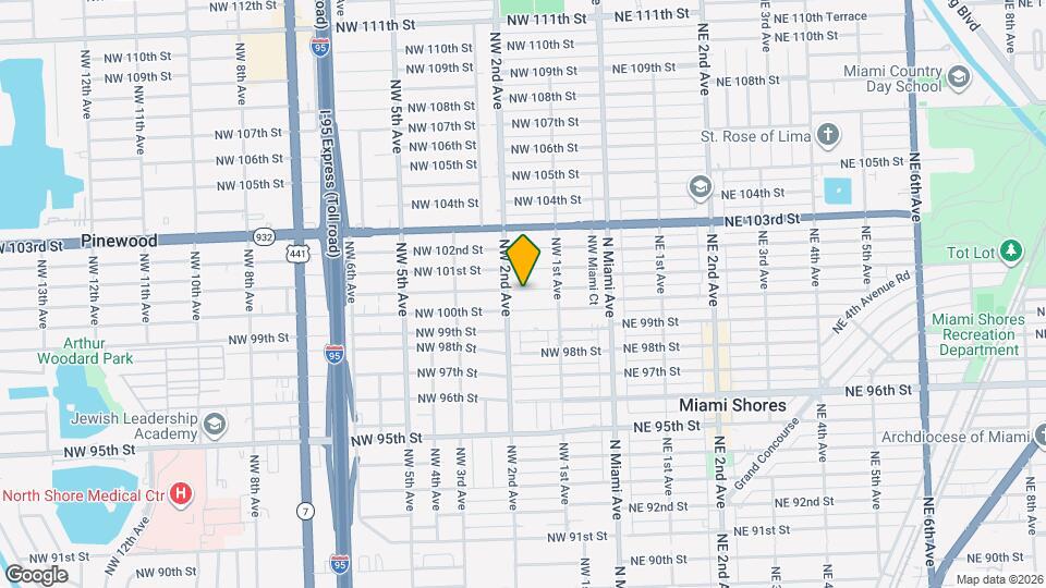 166 NW 100th Terrace Map and Location Details