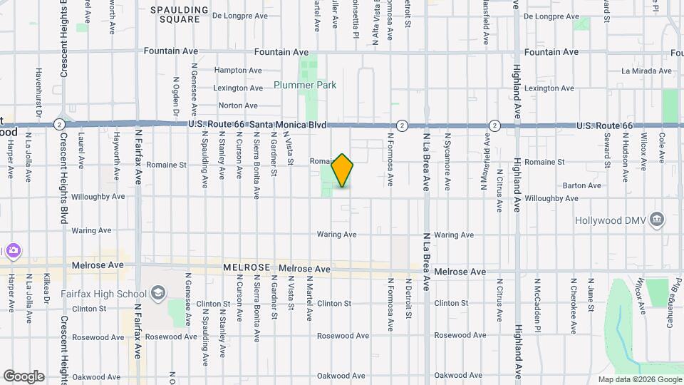 7315 Willoughby Ave Map and Location Details