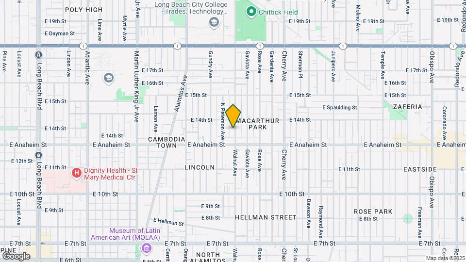 1335 Walnut Ave Mapa y Detalles de la Ubicación