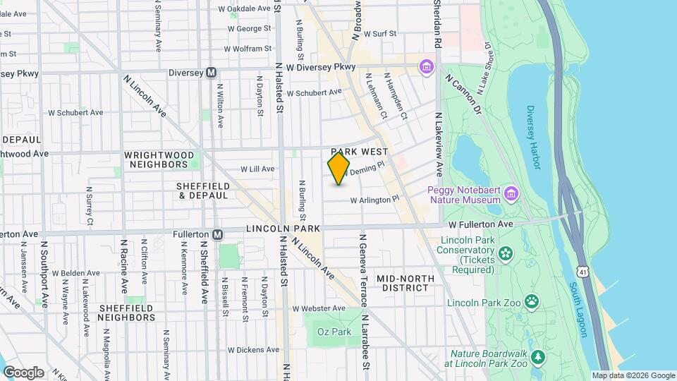636.5 W Arlington Pl, Unit 50 Map and Location Details