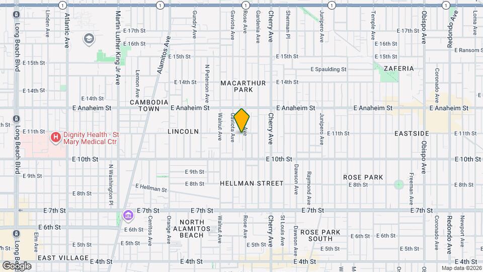 1724 E 11th St Map and Location Details