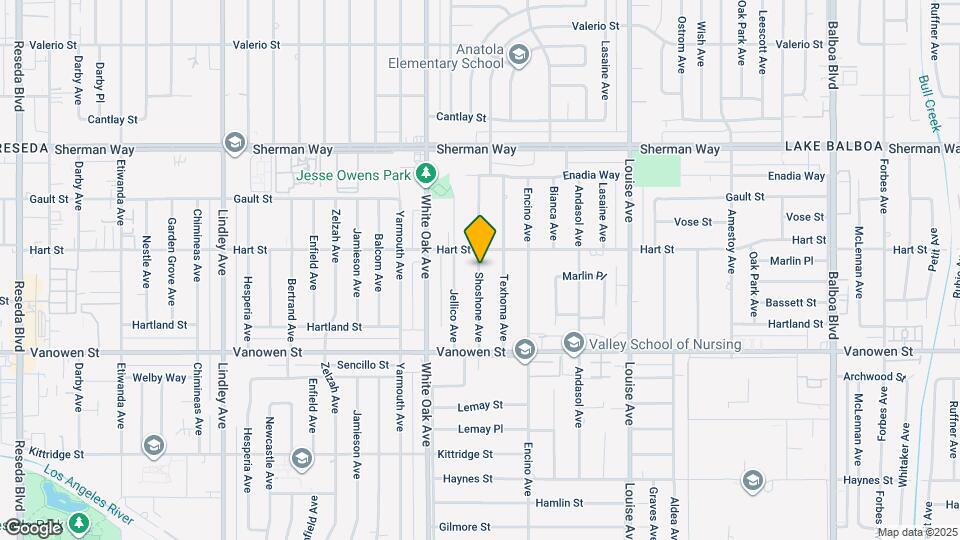 6962 Shoshone Ave Map and Location Details