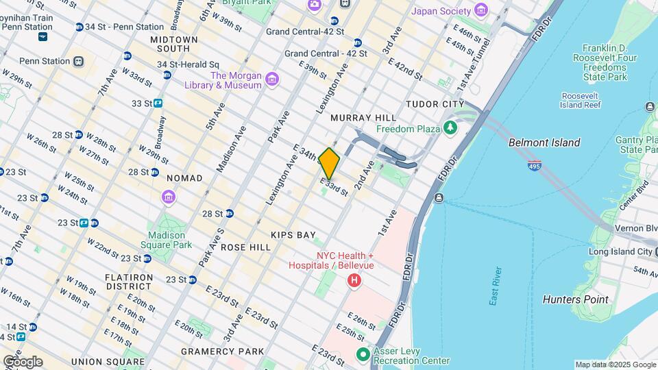 236 E 33rd St Map and Location Details