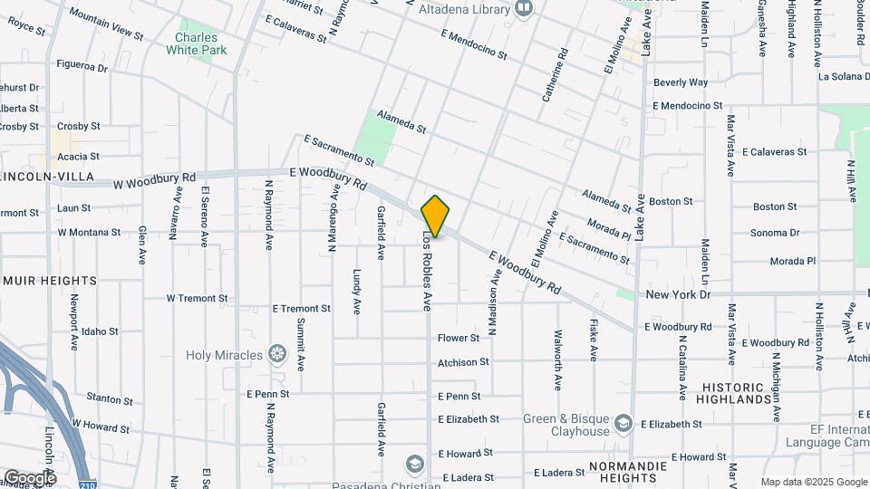 2010 N Los Robles Ave Map and Location Details