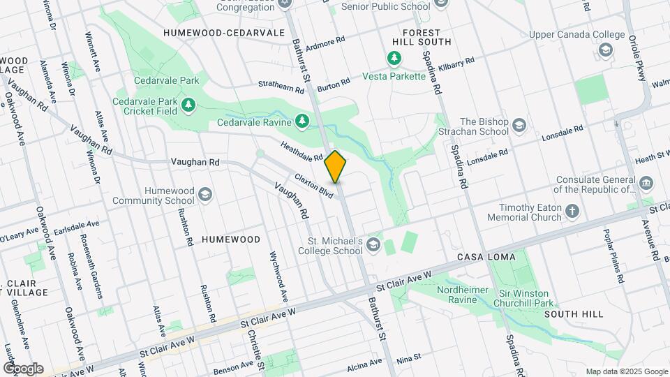 1592 Bathurst Street Map and Location Details
