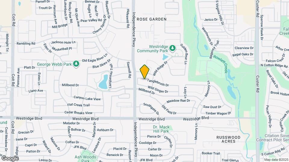 9921 Tanglebrush Dr Map and Location Details