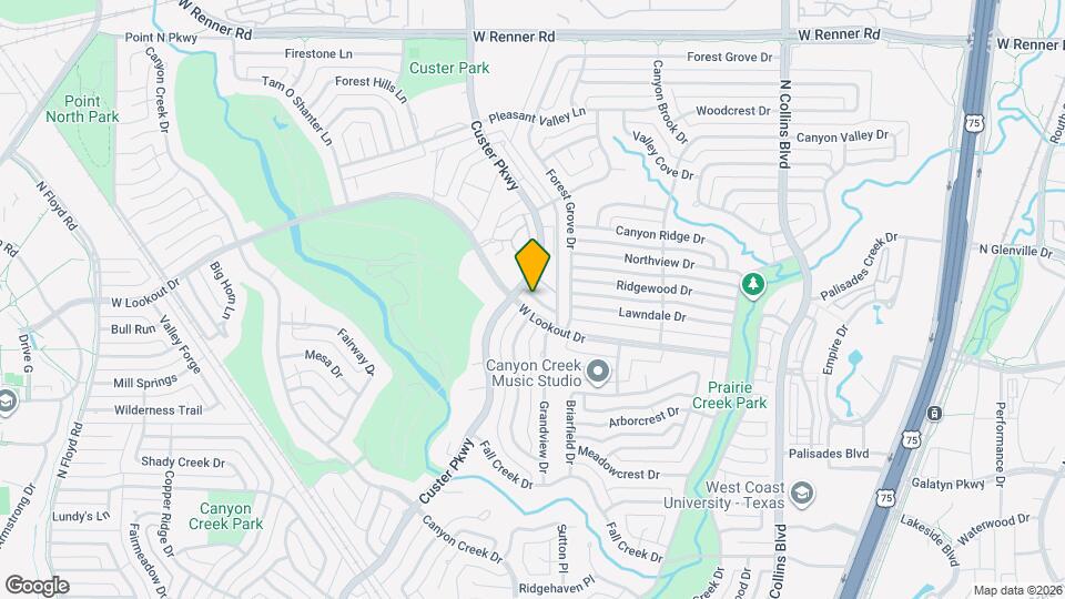 2602 Custer Pkwy Map and Location Details