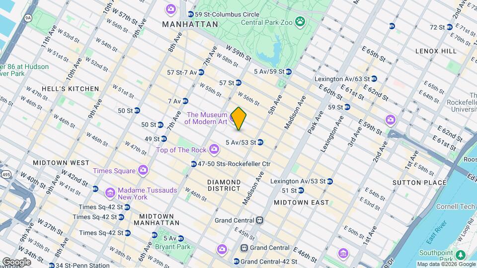 18 W 53rd St Map and Location Details