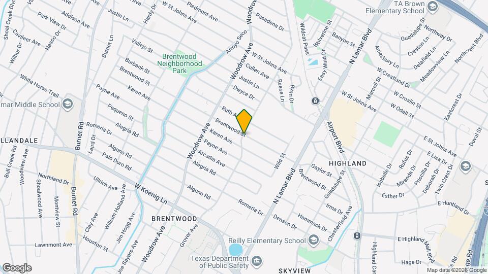 1109 Brentwood St Map and Location Details