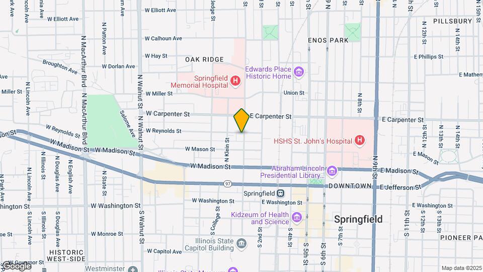 421 N 1st St Map and Location Details