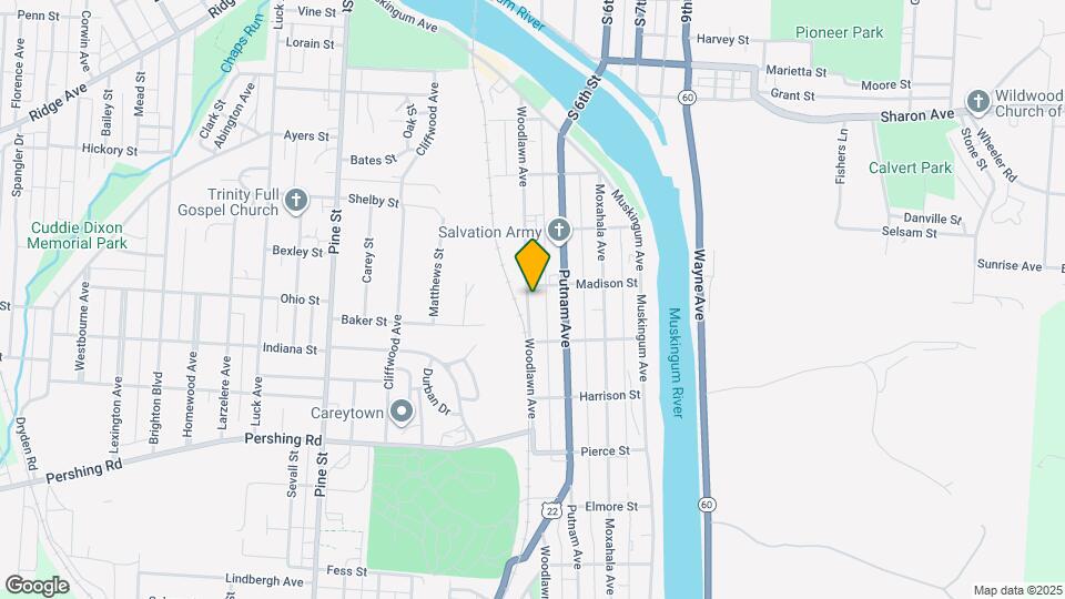 618 Woodlawn Ave Map and Location Details