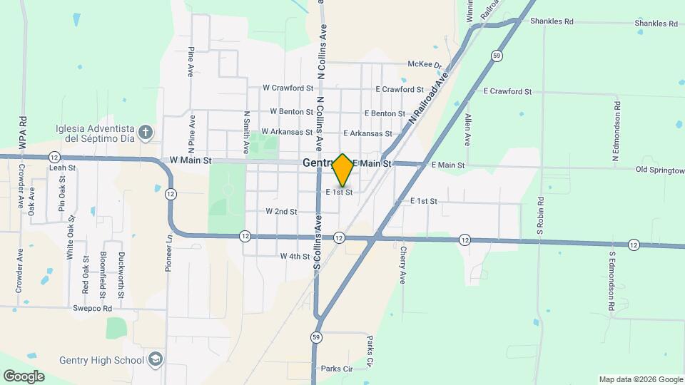 101 E 1st St Map and Location Details