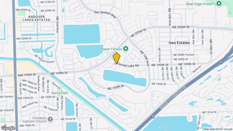 598 NE 199th Terrace Map and Location Details