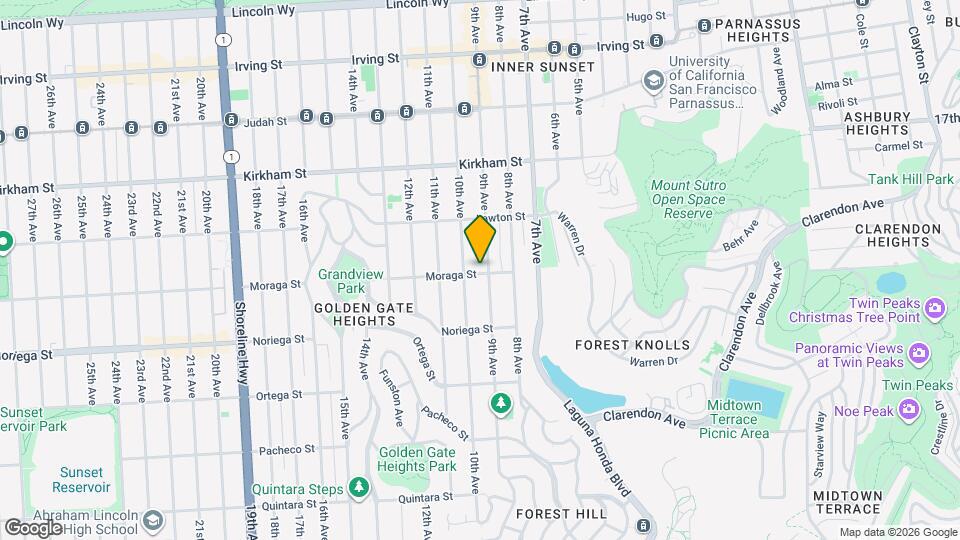 316 Moraga St Map and Location Details