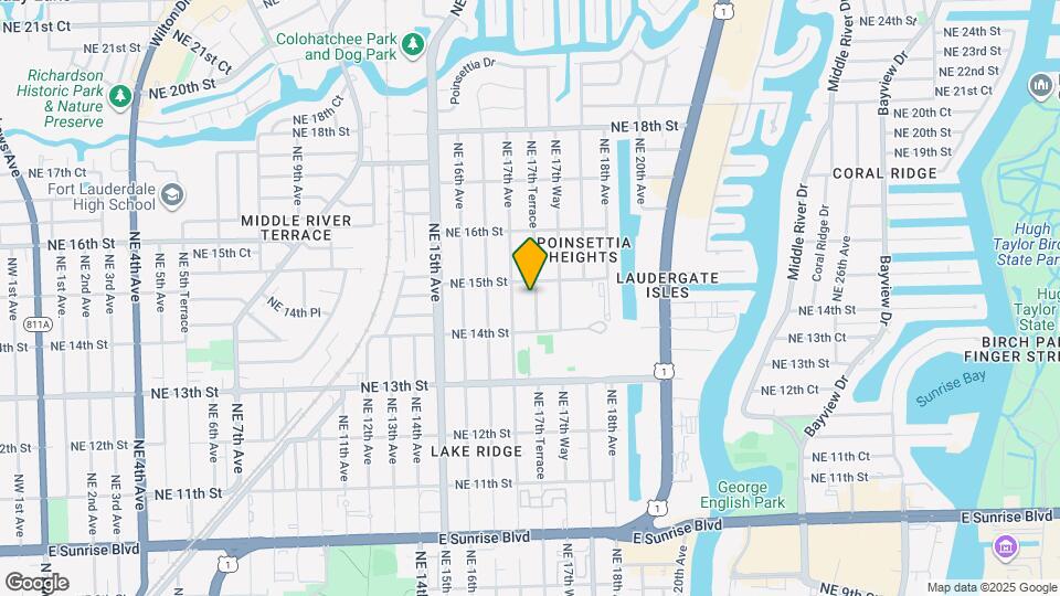 1433 NE 17th Terrace Map and Location Details