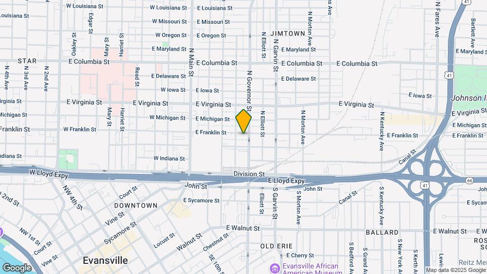 313 E Franklin St Map and Location Details