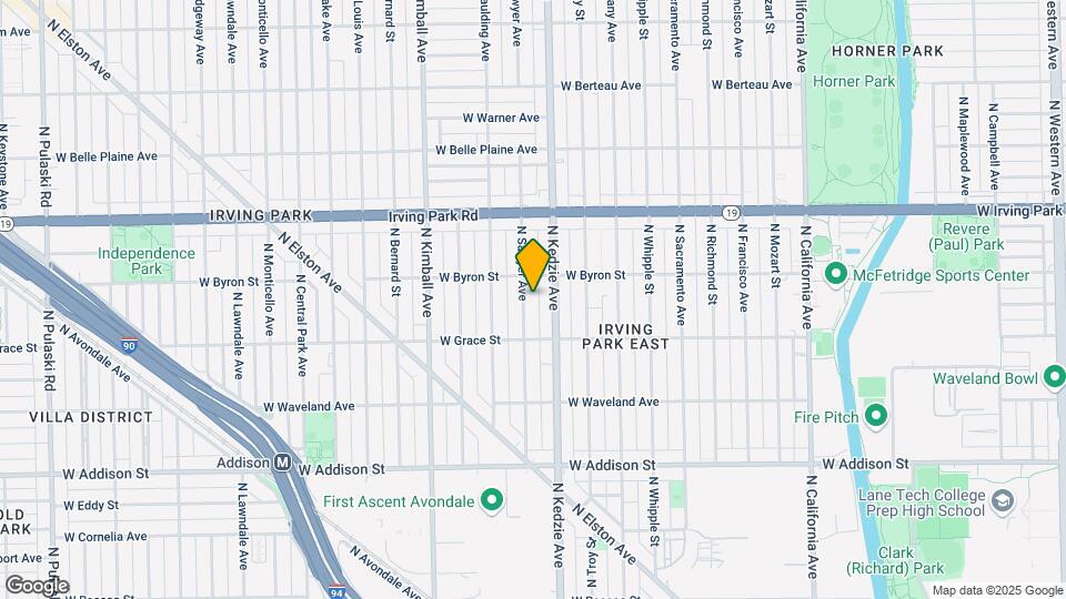 3837 N Sawyer Ave Map and Location Details
