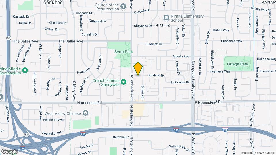 1624 Hollenbeck Ave Map and Location Details