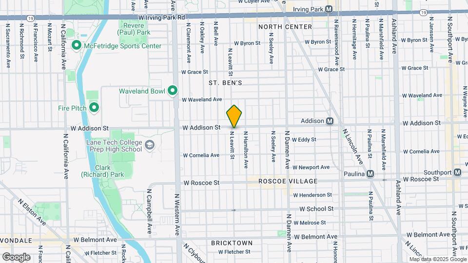 2157 W Addison St Map and Location Details