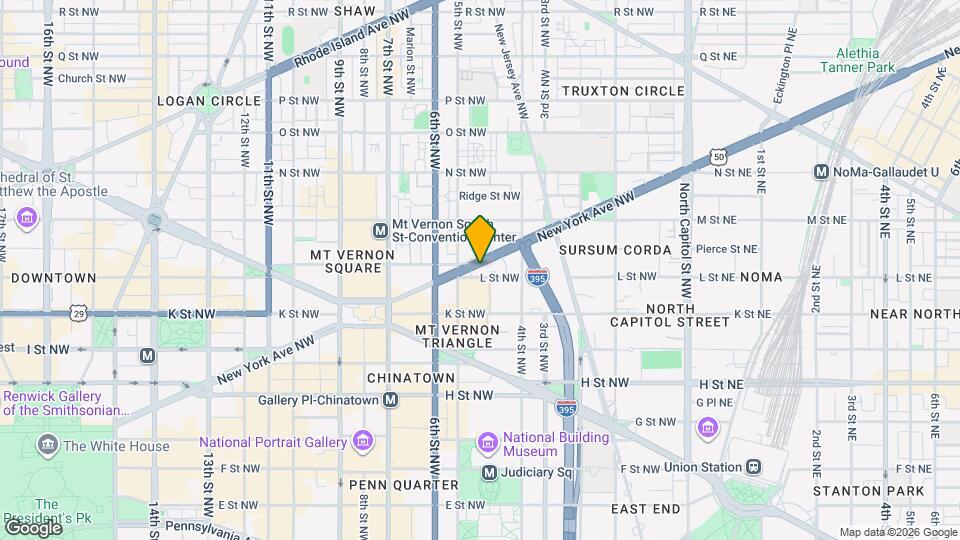 460 New York Ave NW, Unit #1004 Mapa y Detalles de la Ubicación