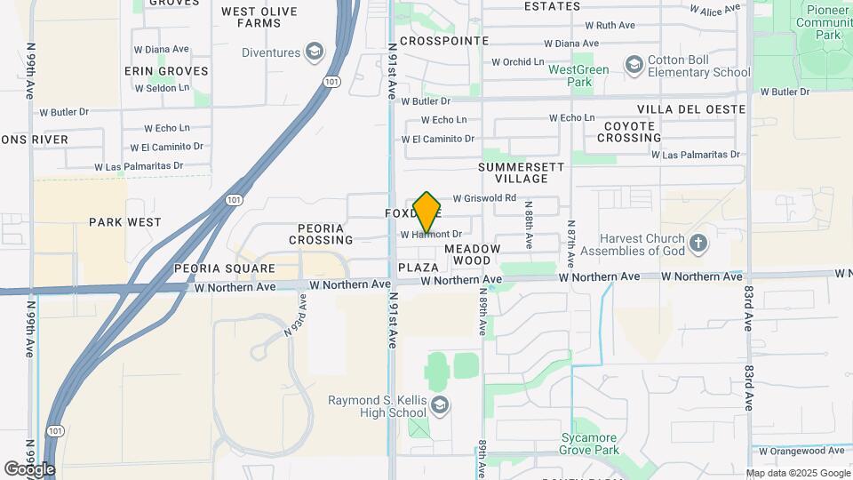 9023 W Harmont Dr Mapa y Detalles de la Ubicación