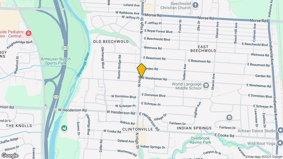 4560 N High St Mapa y Detalles de la Ubicación