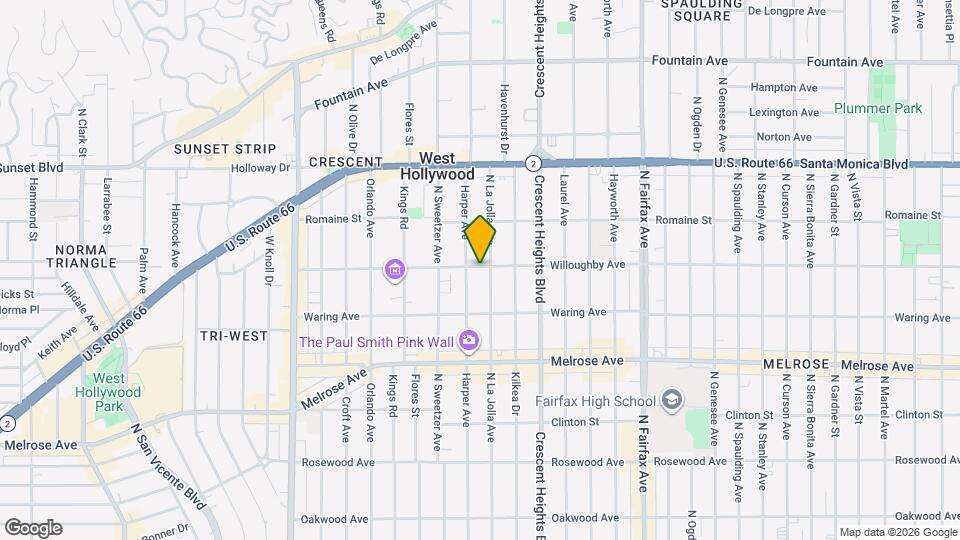 8210 Willoughby Ave Map and Location Details