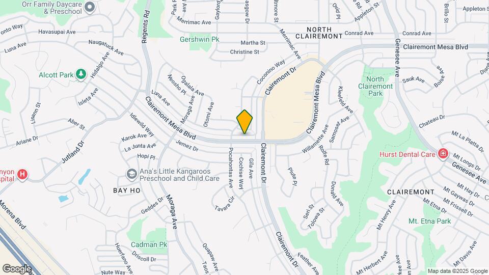 3706 Clairemont Mesa Blvd Map and Location Details